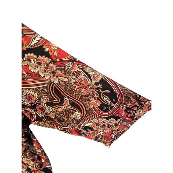 Anna Marshall 3X Travel Knit Jacket – Autumn Paisley Print, Plus‎ Size 26-28 - Picture 4 of 5